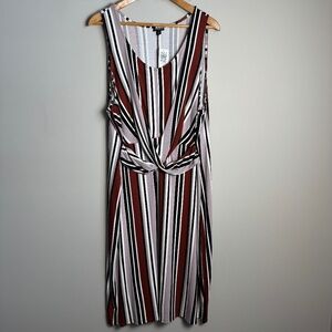 NEW Torrid 4‎ Women's Sleeveless Striped Twist Front Dress Bodycon Size 26